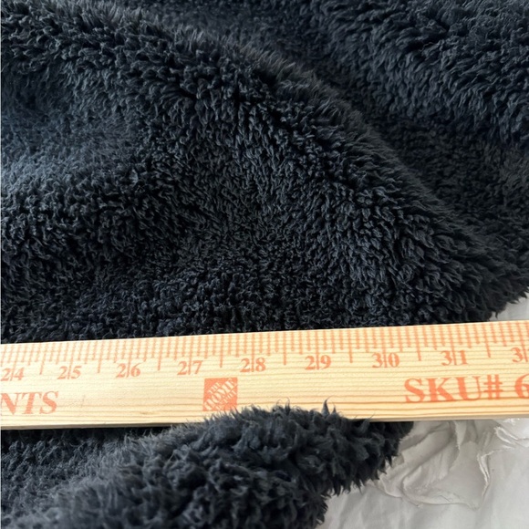 Nordic Beach Black Teddy Sherpa Jacket   Very Thick/ Soft Fabric, Hood, Pockets - Picture 8 of 16